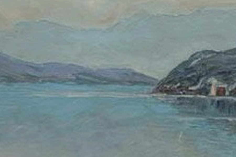 Lucien Poignant tableau lac en Savoie